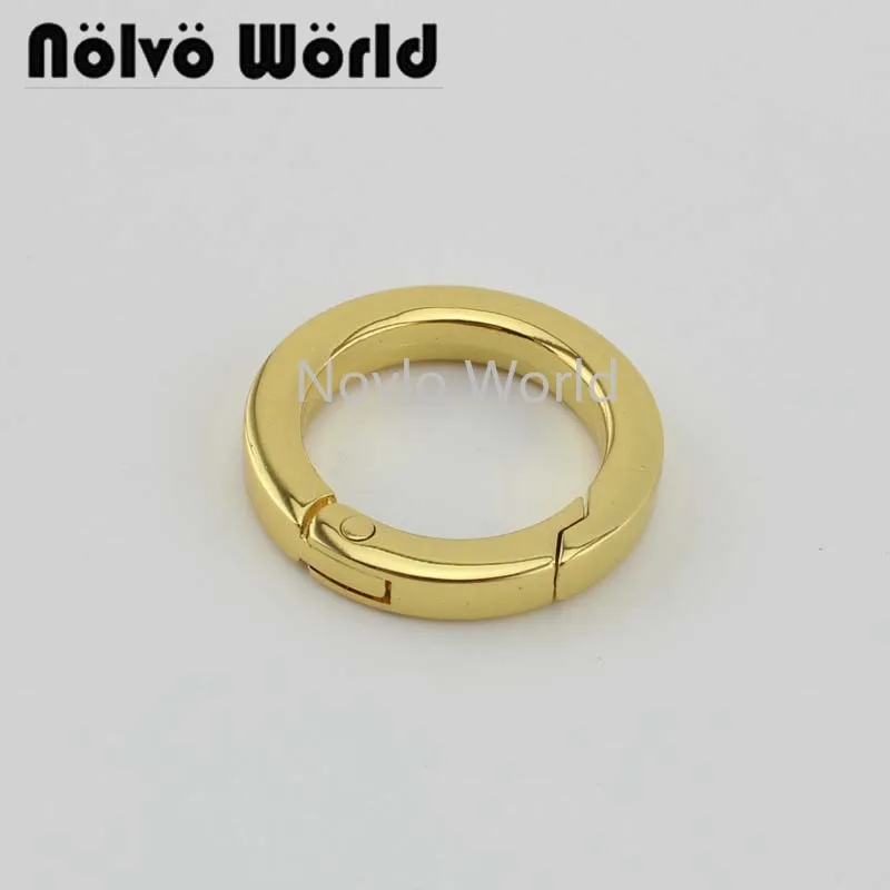 

20-100pieces 3 colors 5mm Thick interior 22mm 7/8"Deep Gold Fat Tabular Edge Snap Ring,2.2cm Trigger Snap Rings