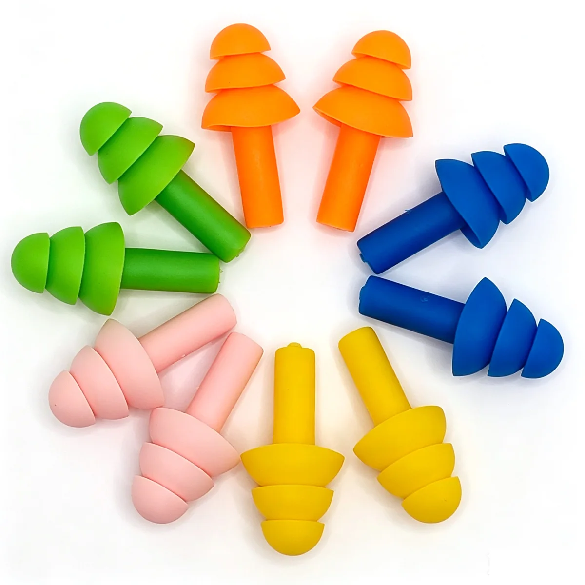 Swimming Earplugs Boxed Swim Ear Protectors Soft Adults Silicone Swim Ear Plugs Waterproof Anti Noise, 10pcs Dopamine Color