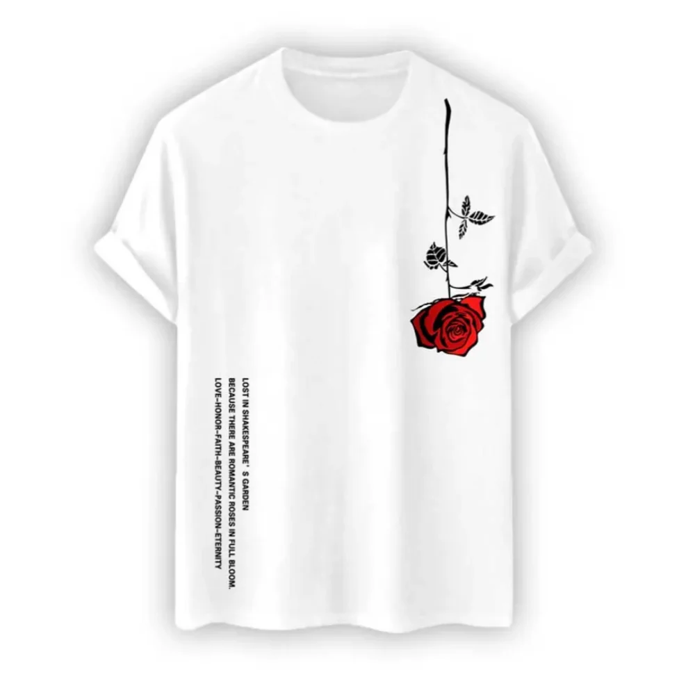 

Simple Men's T-shirts Flower 3d Graphic T-shirt Summer Fashion Casual Short Sleep Tee Simple Oversized T Shirt For Men Top