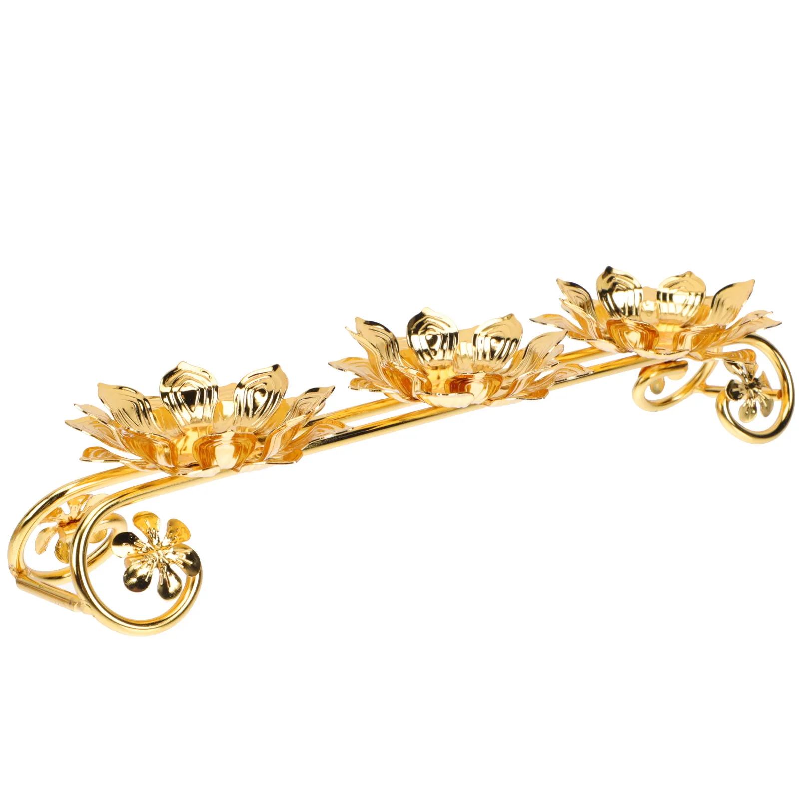 

1pc Lotus Stand Lightweight Portable Design For Home Office Decor Buddhist Temple Lamp Holder Exquisite Lotus Light