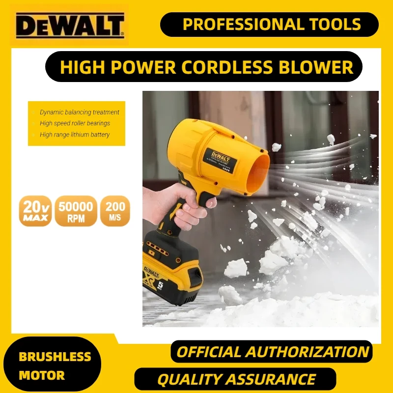 DeWALT-ventilador Turbo de 20V, ventilador violento, soplador de aire sin escobillas recargable de 800G, secador de ventilador de mano, turbina inalámbrica de 30000RPM