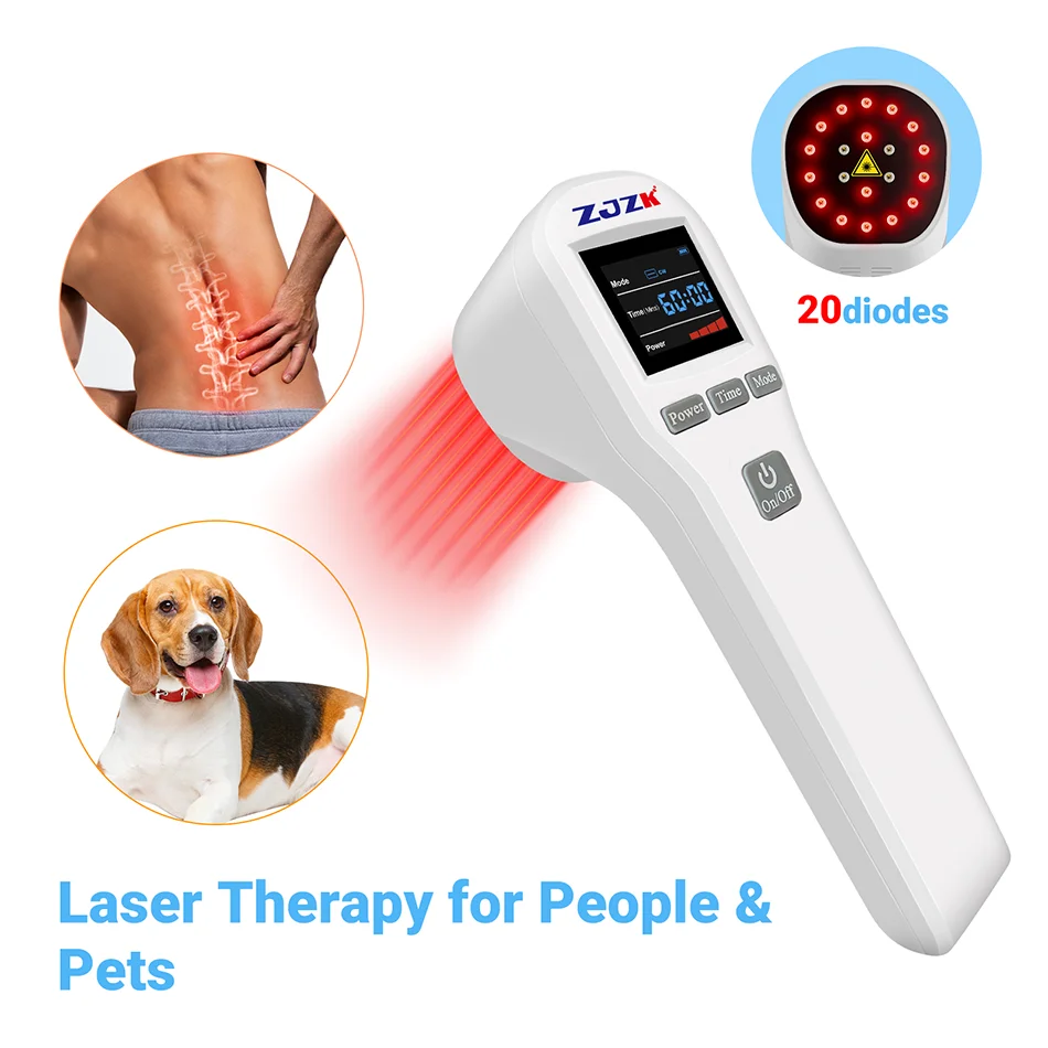 

Cold Laser Therapy for Herniated Disc Heel Pain Control Anti-inflammation Tissue Repair With 20 Diodes 880mW 4x808nm 16x650nm