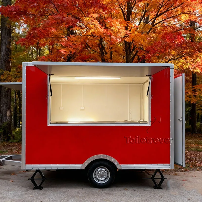 شاحنة طعام من الكروم المتنقلة التجارية لوازم التاكو والبطاطس المقلية والبطاطس المخبوزة ساندويتش بانكوك مقطورة طعام للبيع #2