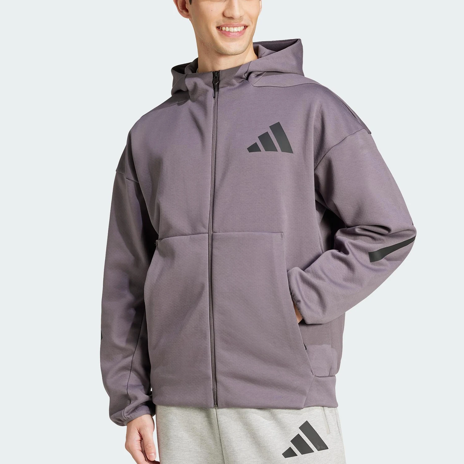 

Adidas genuine 2025 Spring Men's Knit Hooded Sports Jacket JD2911