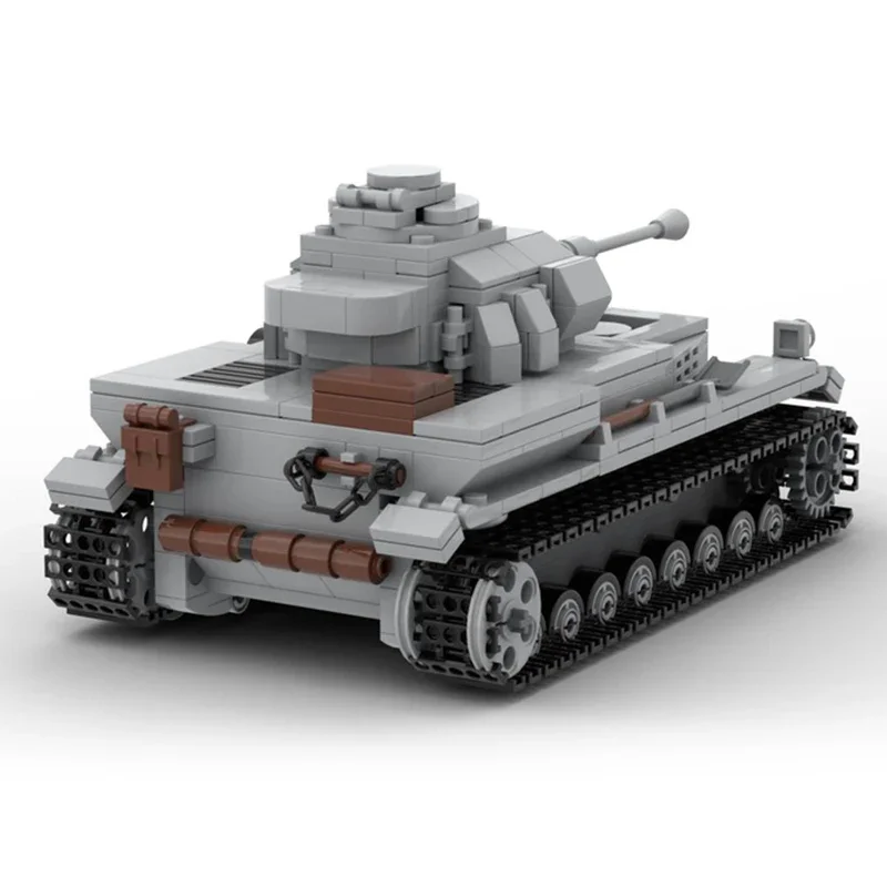 Militaire Tank Model Moc Gebouw Bakstenen Panzerkampfwagen Iv Technologie Modulaire Blokken Geschenken Kerstspeelgoed Diy Sets Assemblage