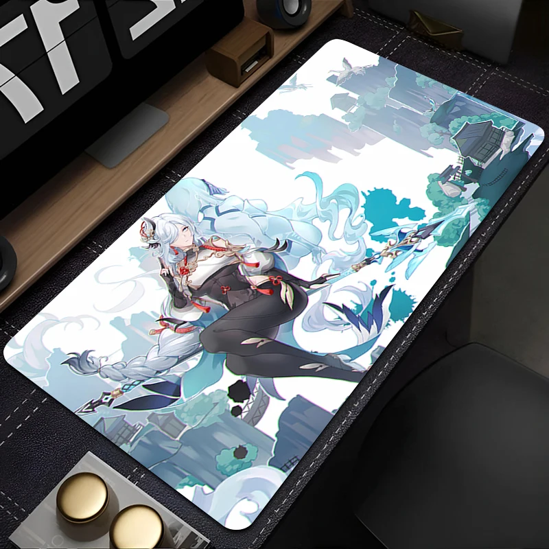 

Mouse pad Large game player computer keyboard pad desk pad anti-slip cartoon table pad PC carpet Shenhe Mousepad Genshin Impact