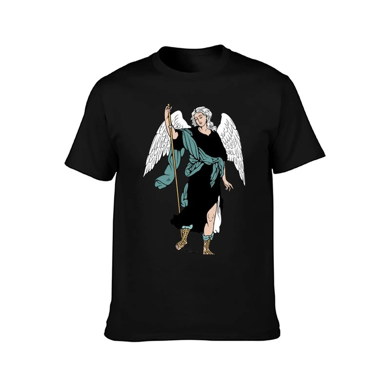 ST RAPHAEL THE ARCHANGEL T-Shirt, Summer Casual Cotton Tee, Oversized Streetwear Tops, Vintage Graphic Print, Unisex Men Women