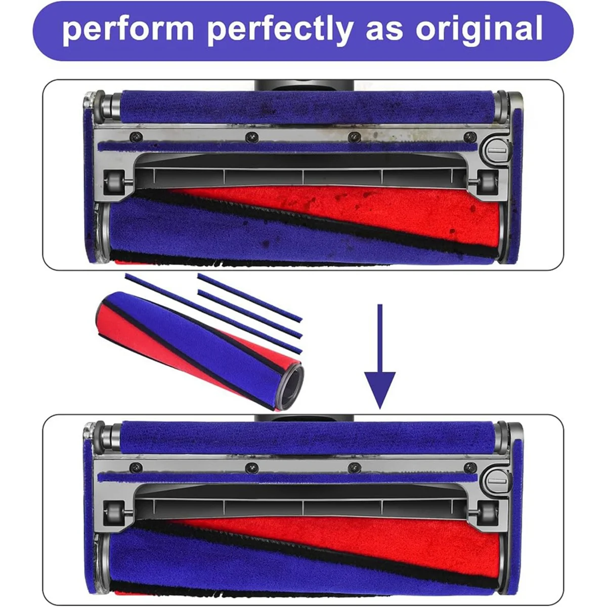 Hot sale Replacement Brush Roller for V6 V7 V8 V10 V11, Soft Roller for Soft Rollers Floor Nozzle 966488-01