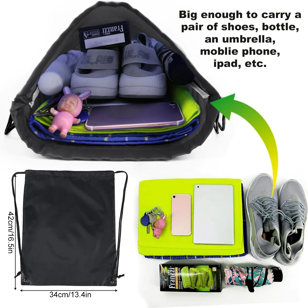 1PCS Drawstring Bags Bulk Blue Drawstring Backpack String Backpack Sport Gym Backpack Bags for Yoga Traveling Outdoor Sports