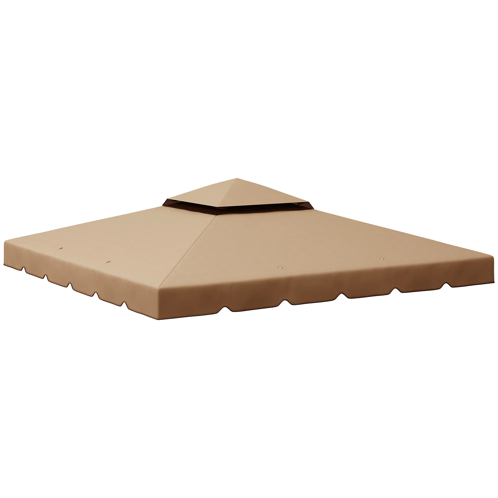 

Gazebo Replacement Canopy, - Two-Tier Roof,Eight Holes on The Top-Khaki