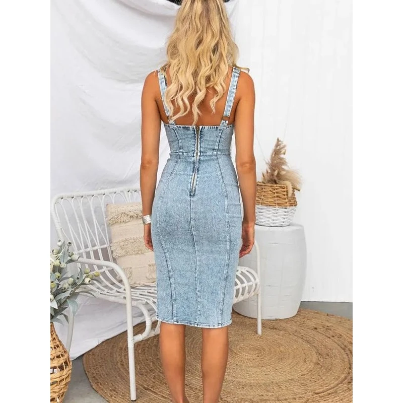 2023 Vintage Sle ort Sve U-Ne Strapl Denim Dr محطة مستقلة للترفيه عبر الحدود Dr