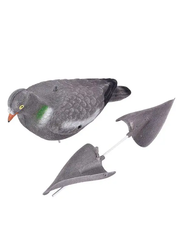 Outdoor Hunting Decoy Fake Bird Realistic Painted Flying Pigeon Hunting Trap Pigeons Motion Decoy With Wings Hunting Tool