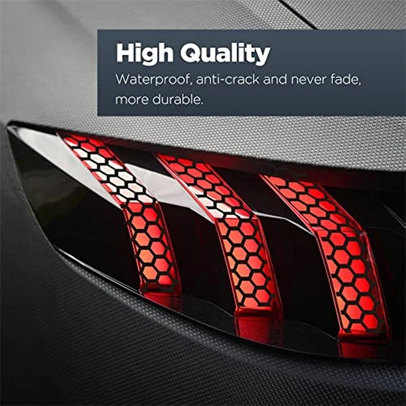 Universal DIY Smoke Wrap Film Honeycomb Taillight Stickers Auto Rear Lamp Protector Decal Car Exterior Styling Accessories view 3
