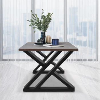 Square Modern Tube Furniture Legs Industrial Heavy Duty DIY Steel Bench 4PCs Floor Protectors 16 in