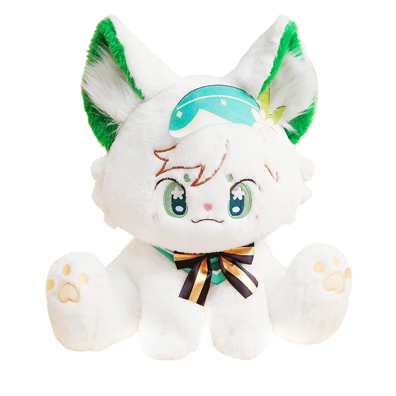 New Venti Cat Plush Toy Barbatos Game Peripheral Figure Doll Soft Cartoon Hugging Toy Cute Sleeping Companion Kids Birthday Gift