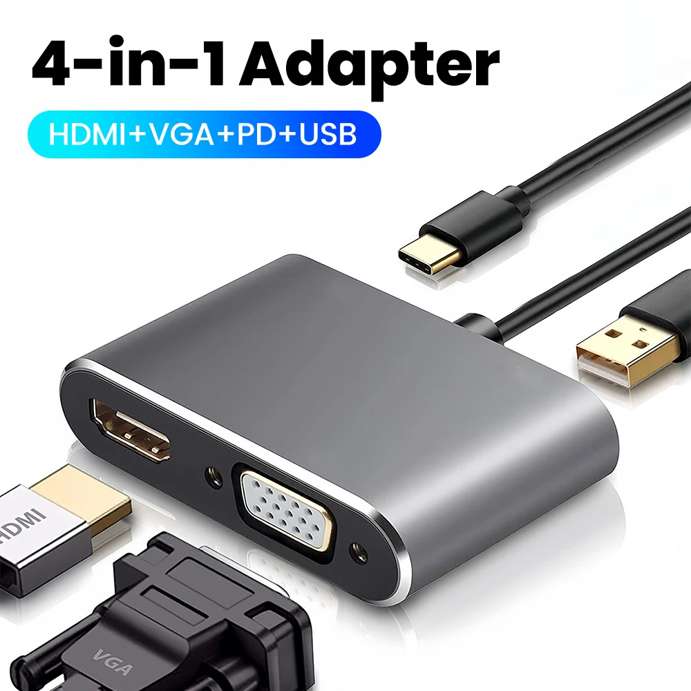 4 In 1 Usb C To Hdm…