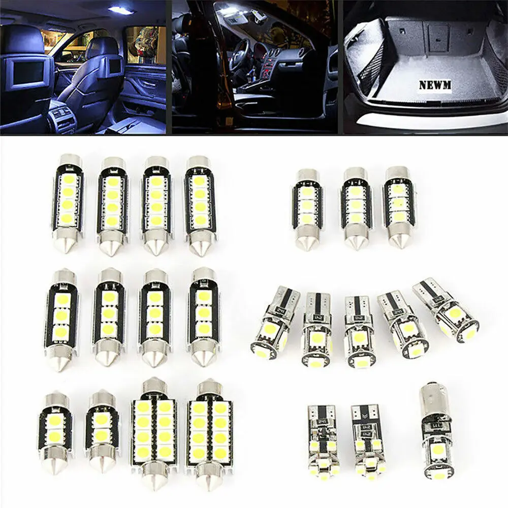 

UniversalLED T10 5050 Car Light Bulb Interior Dome Trunk License Plate Lamps Kit White For E60 E90 Golf 4 7 LED Lamp