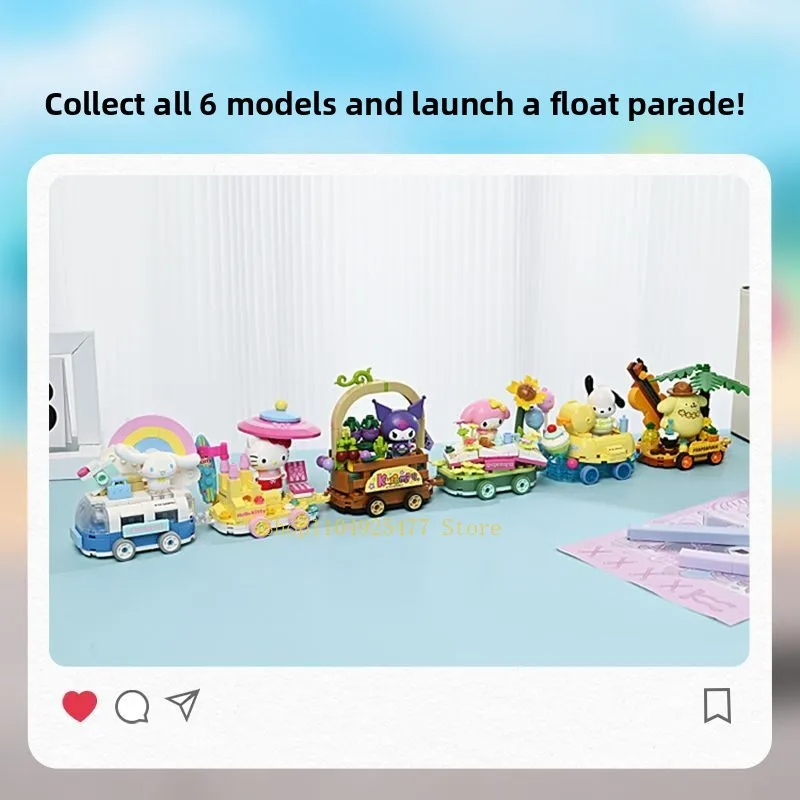 

Keeppley Original Float Parade Series Building Block Toys Sanrio Kuromi My Melody Assembly Figure Model Decoration Toy Girl Gift