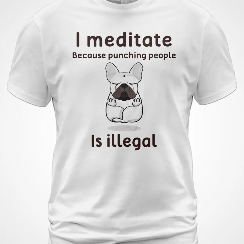 Beginner meditation joke quote funny Pug dog yoga Spiritual