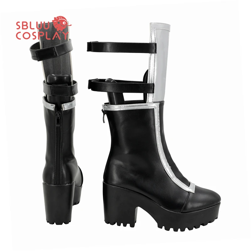 SBluuCosplay Anime Motoko Kusanagi Scarpe Cosplay Stivali su misura per feste di Halloween