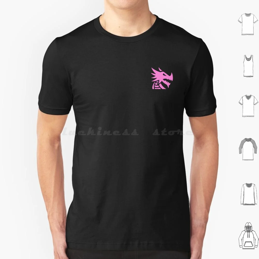 Pink Dragon T Shirt Big Size 100% Cotton Dragon Anime Dnd And Geek Nerd Books Bibliophile Book Dragon Cute D D D20 Fire