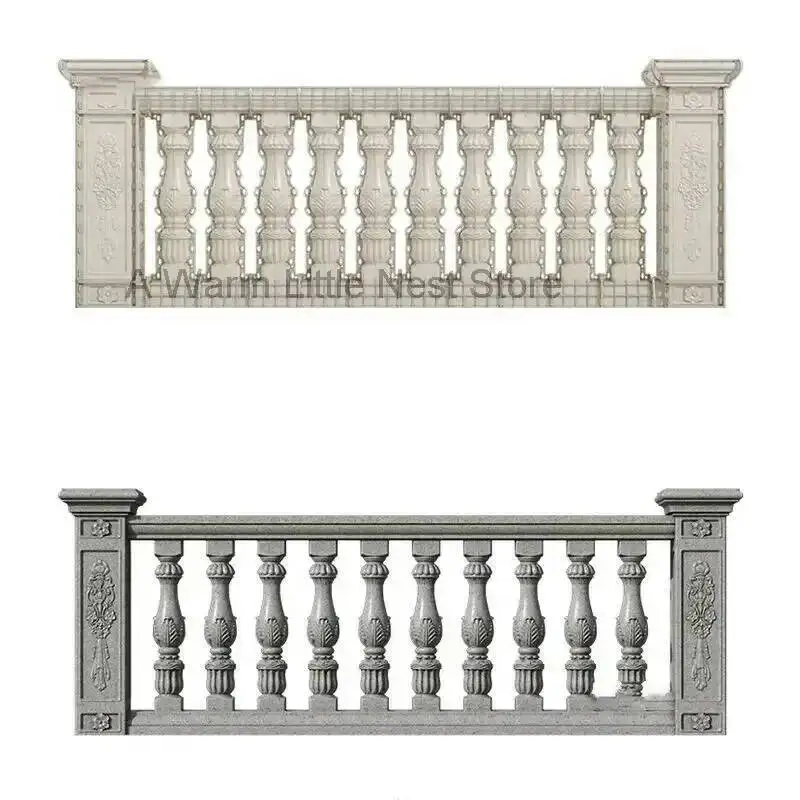 Railing Roman Column European Villa Mold Home Garden Buildings Guardrail Mold Thickened Cast-in-place Cement Balcony Fence Molds