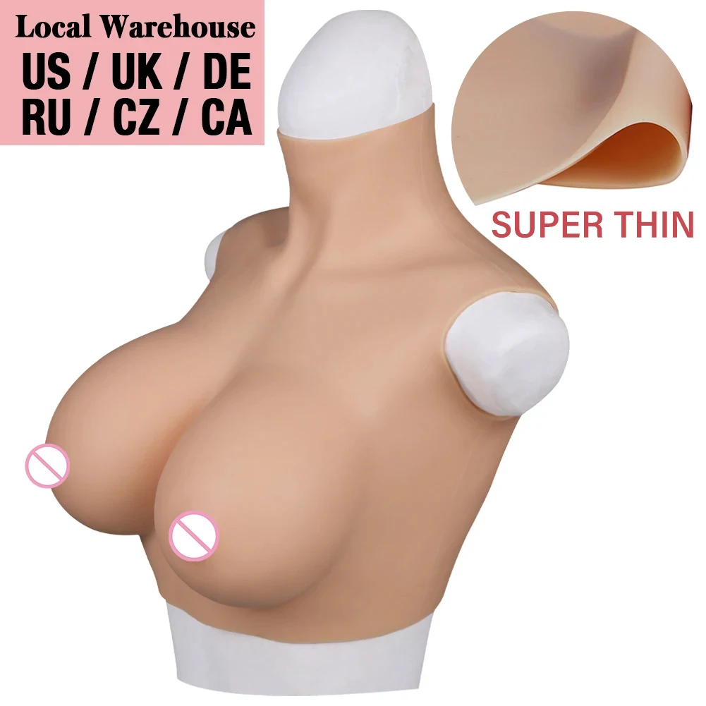 Crossdresser Breast Forms Fake Boobs Super Thin Material Silicone Tits For Crossdressing Drag Queen Transgender Shemale Cosplay