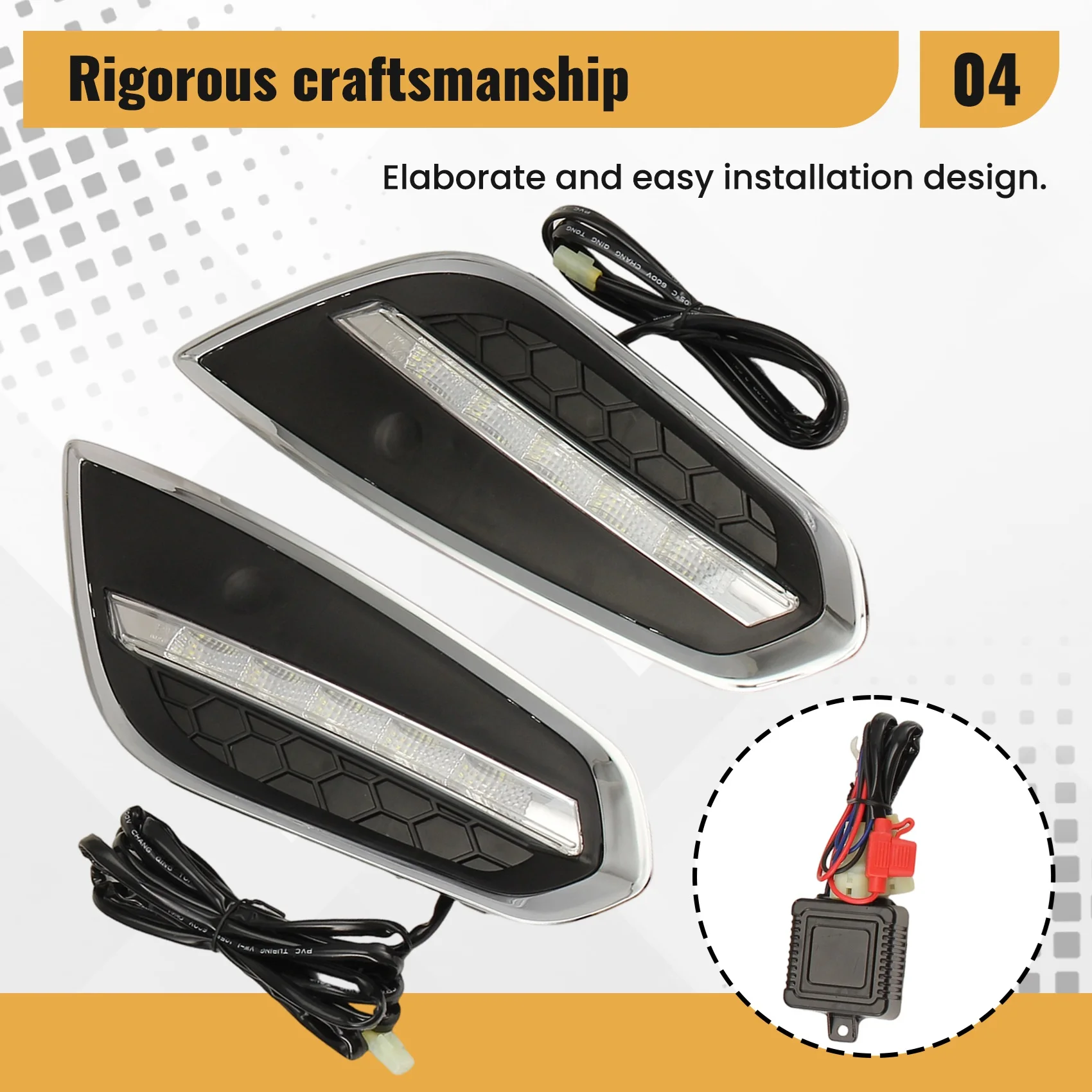 

AB16-Car DRL LED Daytime Running Light Fog Lamp 1 Pair For Volvo S60 2009 2010 2011 2012 2013 Daylight