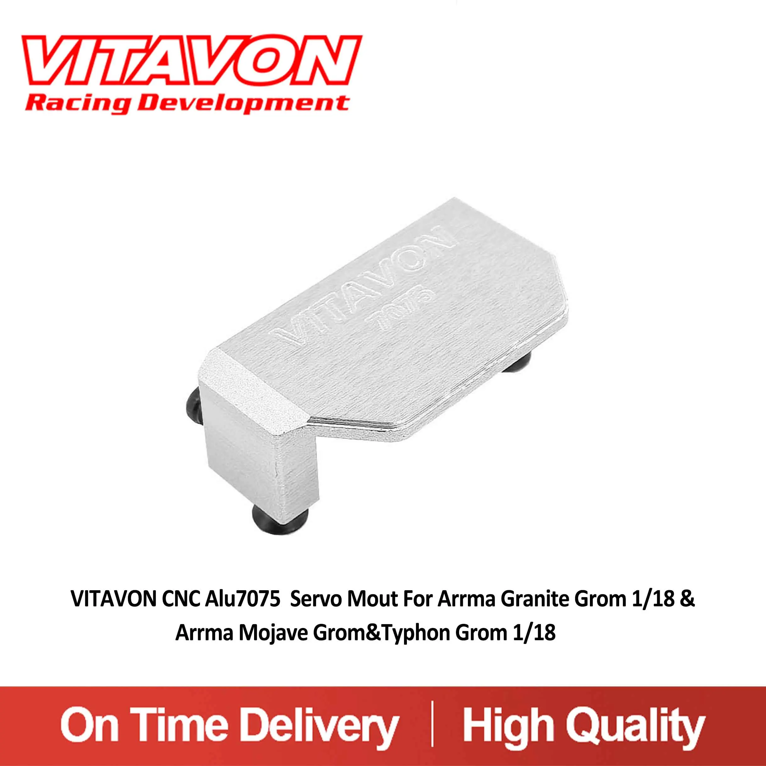 

Сервопривод VITAVON CNC Alu7075 для Arrma Granite Grom 1/18 и Arrma Mojave Grom 1/16 и тифоновой Grom 1/14
