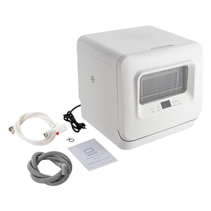 كونترتوب غسالة الصحون المحمولة مع أنبوب إدخال المياه أنبوب الصرف 120 فولت المدمجة المحمولة منضدية غسالة الصحون لشقة صغيرة