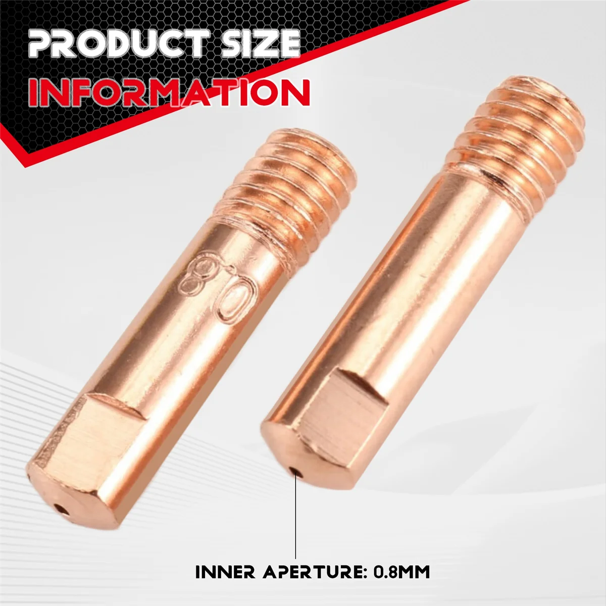 

ABAZJ 7Pcs/Set Gasless Nozzle Tips for FC90 Flux-Cored Wire Feed 0.8mm FC90 MIG Welder Welding Tools