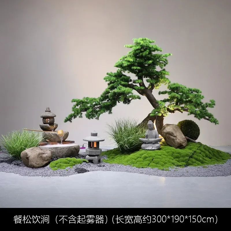 Simulation welcome pine new Chinese style indoor dry landscape decoration