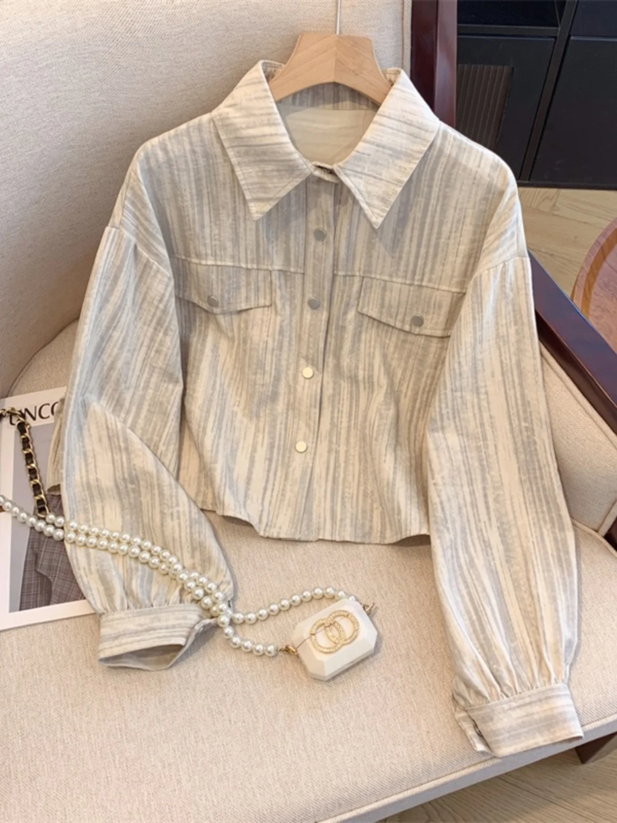 

Early Autumn 2026 Korean Sle Long Sve ort irt Women's plus Size Faionable Top Large Size Fat MM Casual Blouse