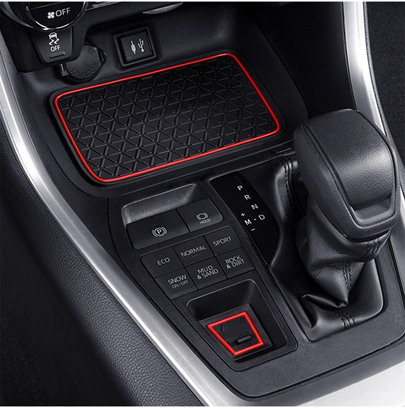 1 Set Auto-Antirutschmatten für Türfächer und Getränkehalter – Autozubehör für Toyota RAV4 XA50 2019 2020 2021 2022 2023 RAV 4 Hybrid – Detail 10