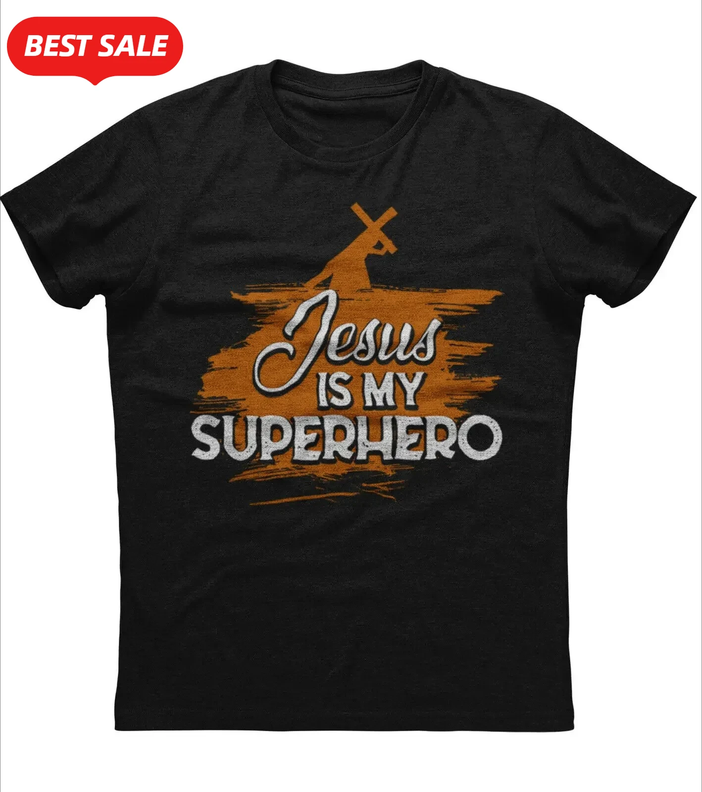 Jesus Is My Superhero Christian Religious T-Shirt 100% Cotton O-Neck Short Sleeve Summer Casual Mens T-shirt Streetwear