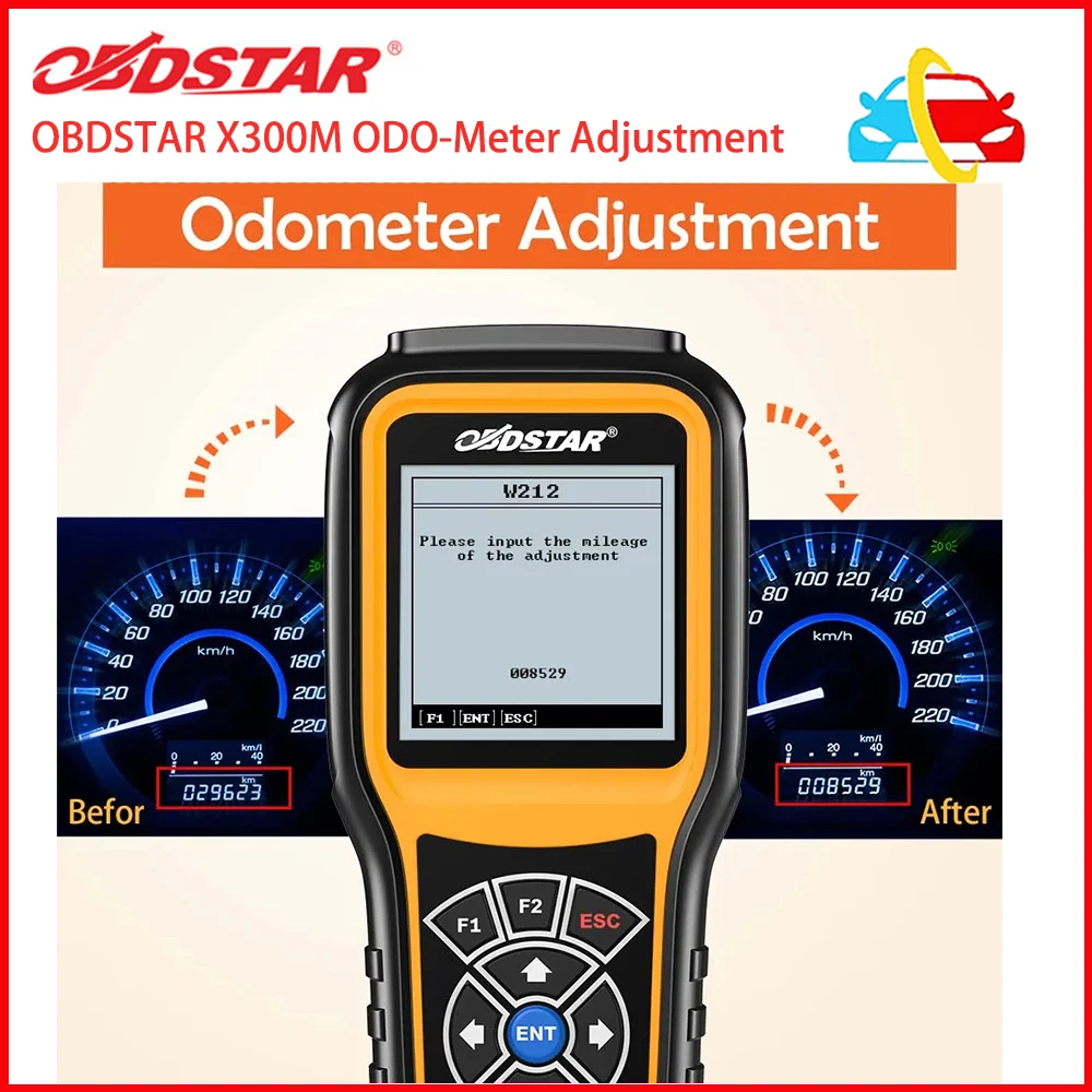 OBDSTAR X300M X300 M Mil-eag-e Adjustment Change Tool OBD2 Scanner Support for Benz & MQB VA-G KM Function