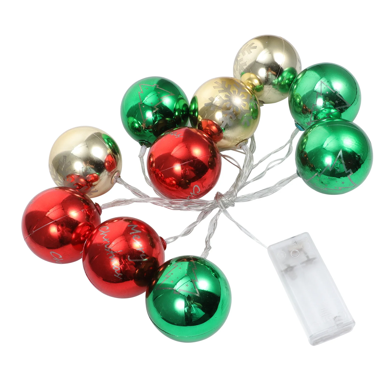 1 قطعة مطلي كرة مستديرة LED سلسلة ضوء 15ft أحمر أخضر شجرة عيد الميلاد ديكور ساحة في الهواء الطلق مصباح الحفلات LED سلسلة مصباح #6