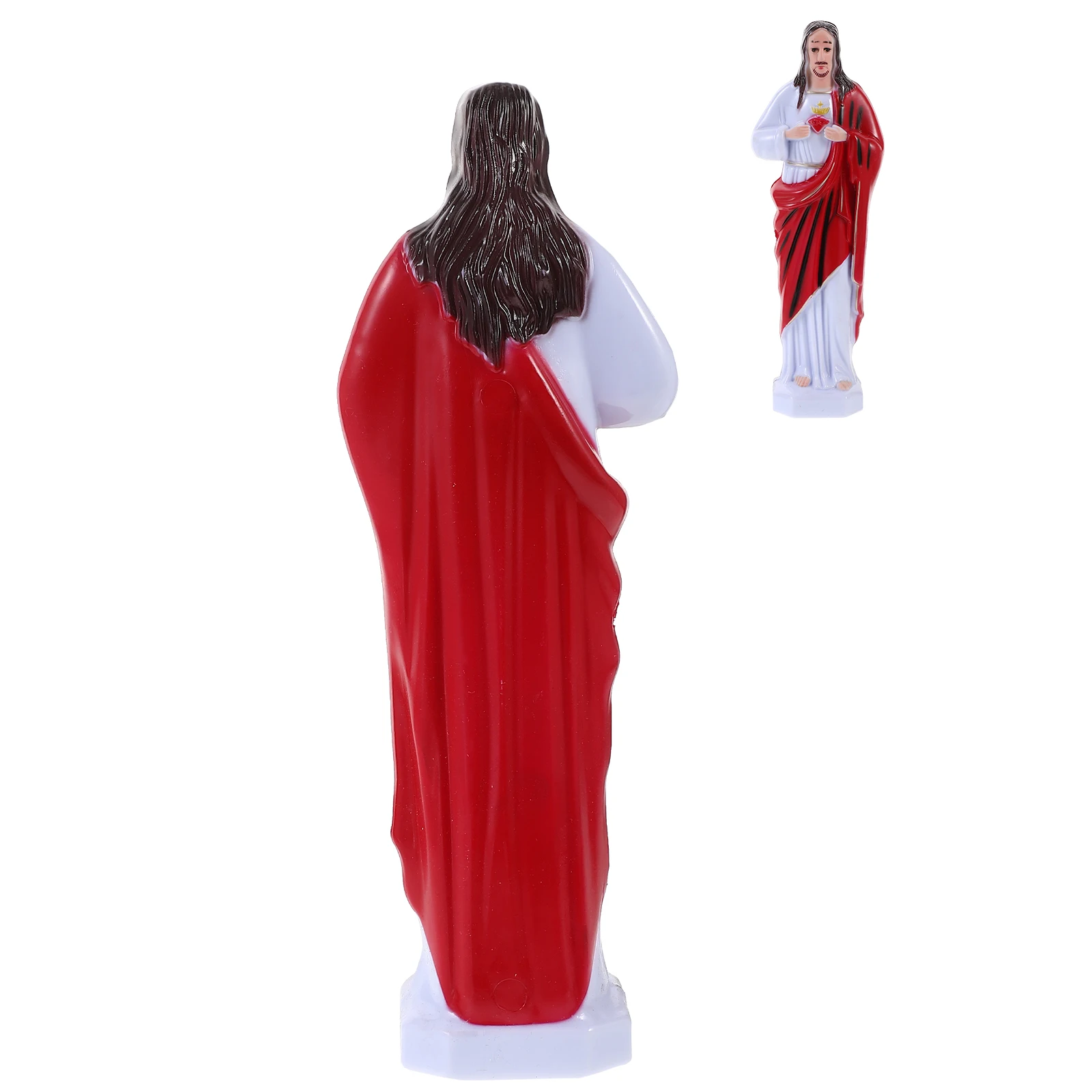 

Large Jesus Sculpture Red Figurine Religious Home Decoration Church Table Decor
