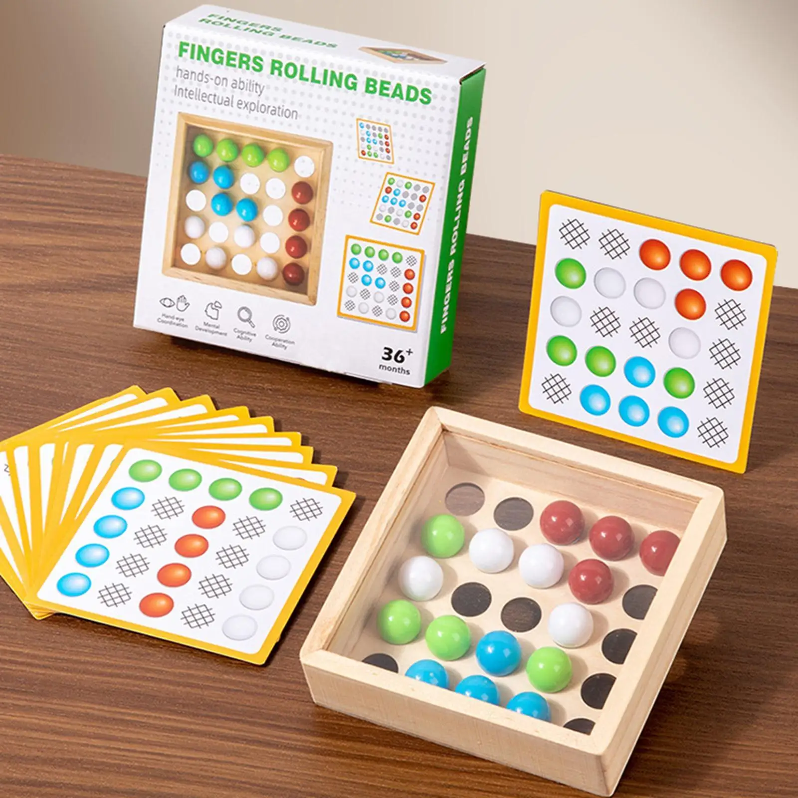 Juguete educativo de actividad de juego de combinación de colores de cuentas para niños de regalo de jardín de infantes