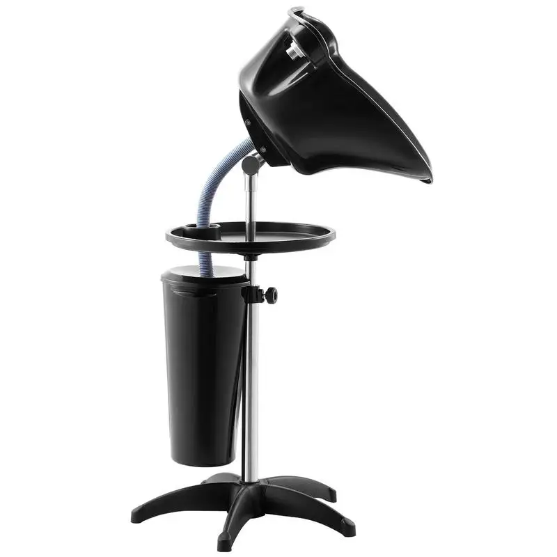 Portable Shampoo Bowl, Deep Shampoo Sink with Adjustable Height & Angle, Washing Hair Station Includes Drain Hose, Shower Head and Bucket, Salon Sink for Home & Barber Use, Black