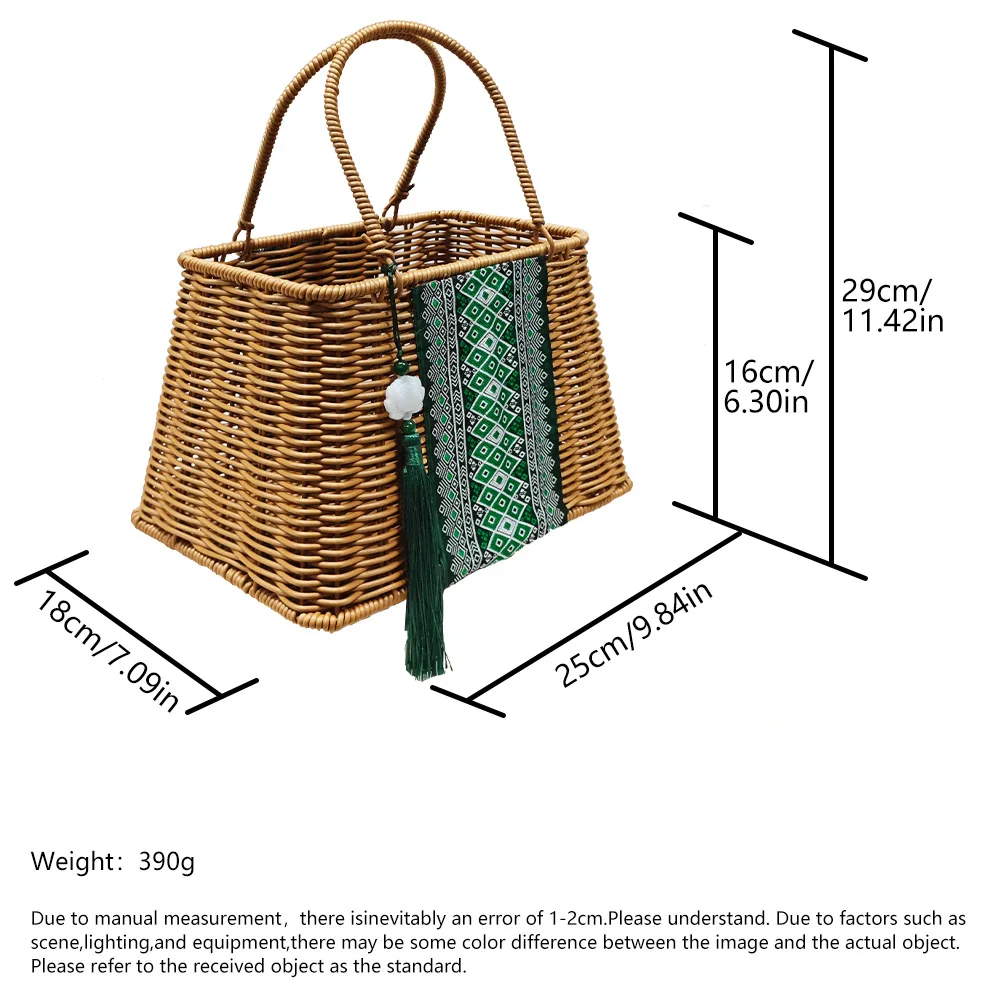 Creative hand-woven imitation rattan storage basket National characteristics