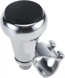 Marine Stainless Steel Steering Wheel Knob Power Handle Ball Grip Knob Turning Helper with Plastic Cap for  Boat Accessories