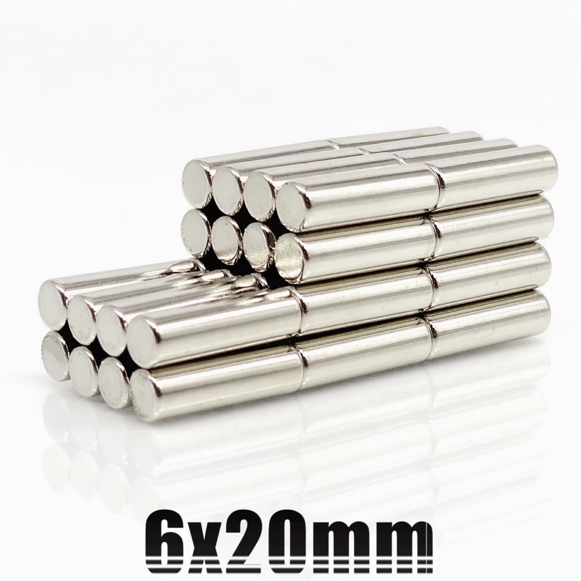 

5-10000Pcs 6x20 mm Powerful Magnets 6mmx20mm Permanent Small Round Magnet 6x20mm Neodymium Magnet Super Strong 6*20 mm N35 imane