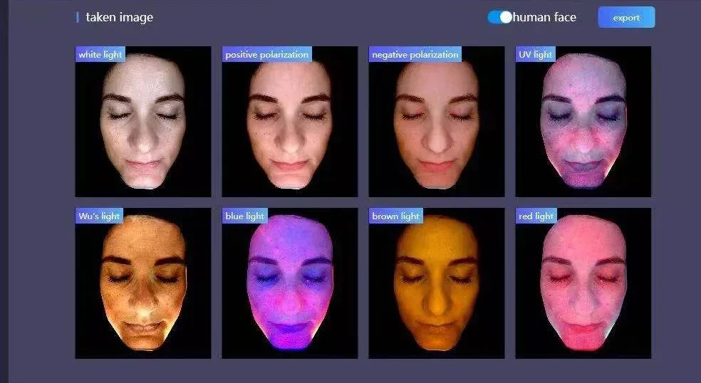 Bitmoji Vision Facial Skin Analyzer, Scanner de câmera de umidade, Testador multifuncional, Beleza, 3D, Novo, 2024