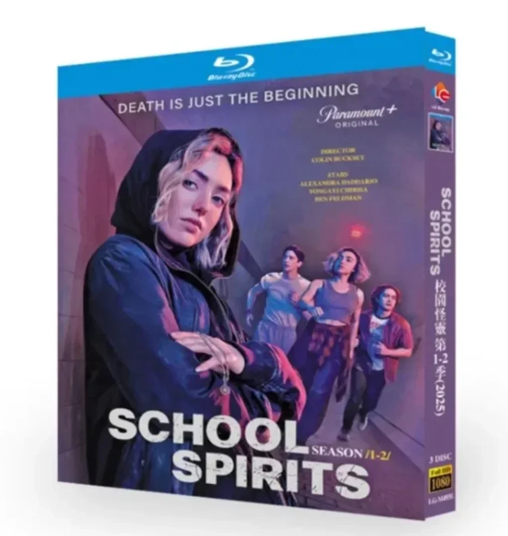 School Spirits Season 1+2 (2025) 3-Disc English Audio Blu-ray disc High Definition BD