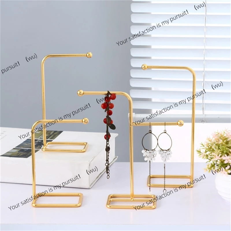 Metal Gold T Shape, Earrings, Rings, Necklaces, Watches, Jewelry Shelves, Jewelry Display Shelves