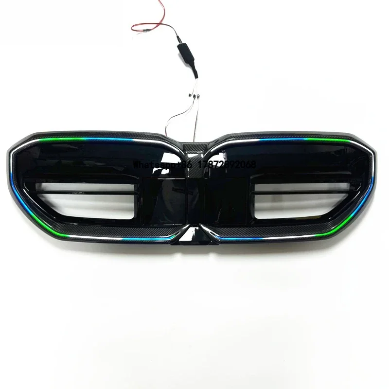 LED luminous Racing Grills for New 5 Series G60 i5 M60 M5 G90 RBG Carbon Fiber Front Grille Replacement 2024 2025