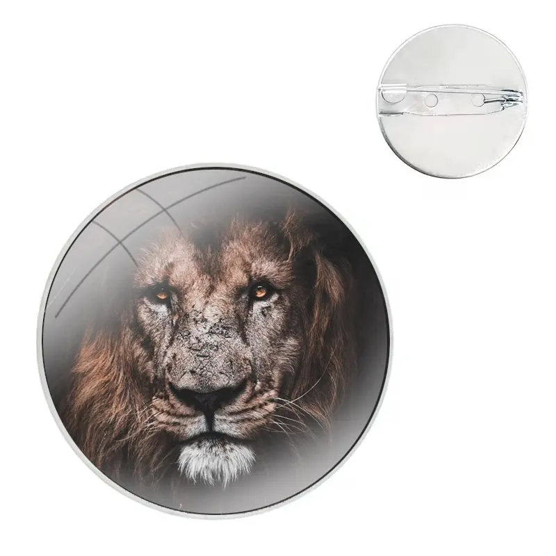 Pins Badge Metal Brooches For Clothes Backpack Decoration gift Majestic Lion