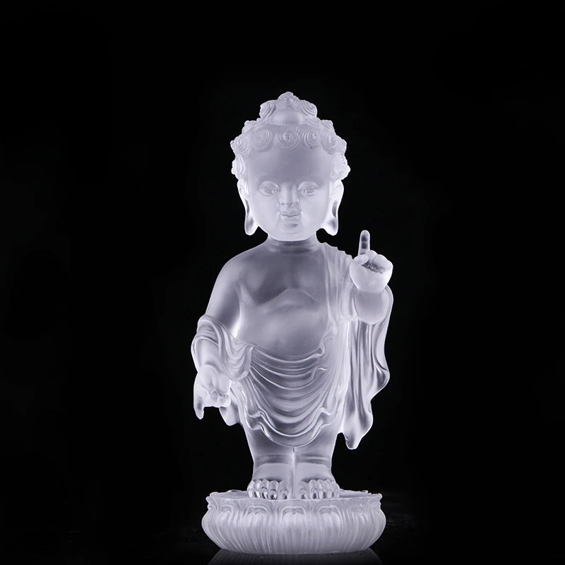 

Coloured Glaze Prince Buddha Ornament Bhagavate Sakyamuni Worship Baby Buddha