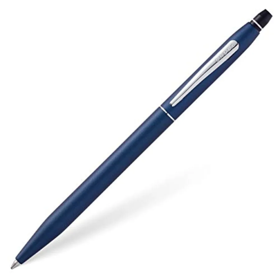 

Click Blue Lacquer Ballpoint Pen with Chrome Appointments and Bonus Slim Gel Refill